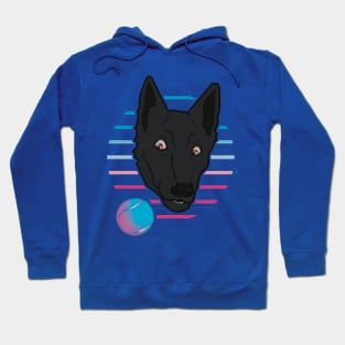 Retro Vaporwave Dog Hoodie